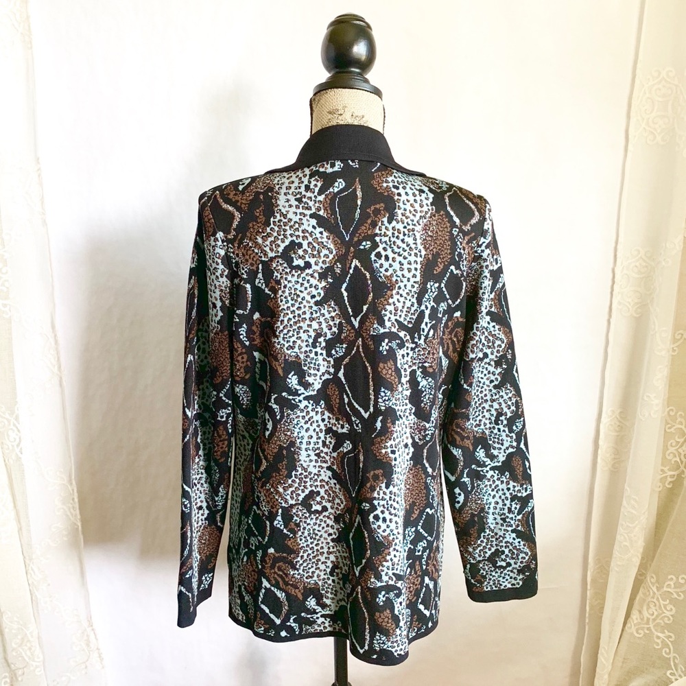 Misook Snake Pattern Cardigan Blazer - image 6